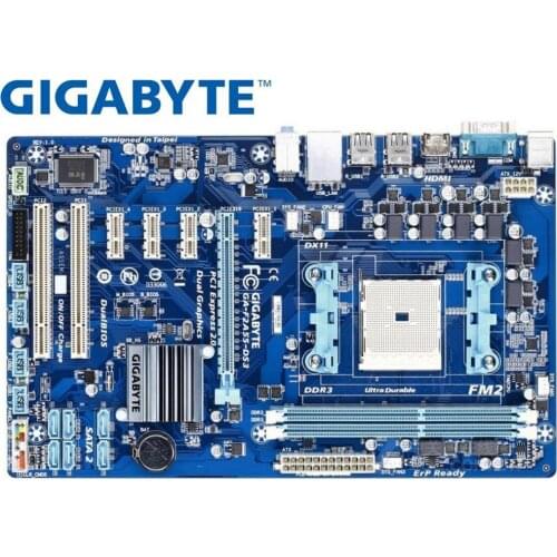 Gigabyte GA-F2A55-DS3 original motherboard for AMD Socket FM2 DDR3 F2A55-DS3 USB2.0 64GB A55 USED Desktop motherboard