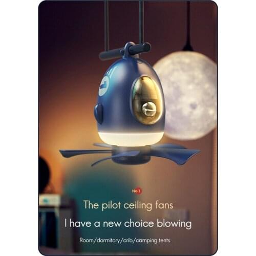 Camping Fan with LED Lights Tent Fan Light with Hanging Operated USB Desk Fan for HomeTent Car RV Hurricane