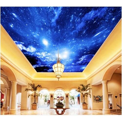 Custom photo wallpaper 3D stereoscopic Moon night sky ceiling TV backdrop mural wallpaper Wall Decoration