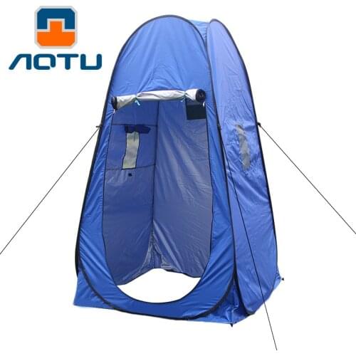 Portable Privacy Shower Toilet Camping Pop Up Tent Camouflage/UV Function Outdoor Dressing Tent/photography Tent Green and Blue