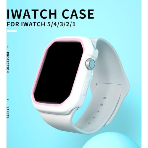 Silicone Watch Bumper Compatible for Apple Watch Case Series 5 3 44mm for iWatch 4 2 1 42mm 40mm 38mm Protective Watch Cover