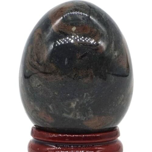 Stromatolite Fossil Sphere Egg Healing Reiki Crafts Massage Finger Exercise Feifanstyle natural stone minerals 34x44MM