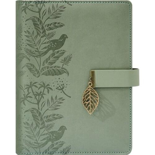 TATCAT A5 PU Leather Spring Binder Diary Book Travel Notebook 80 Sheets (Pen Not Included) TPN172