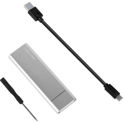 USB 3.1 Type-C to M.2 B-key for NGFF SSD Hard Disk Box Converter Adapter Case m2 SATA SSD Enclosure Case for 2230/2242/2260/2280