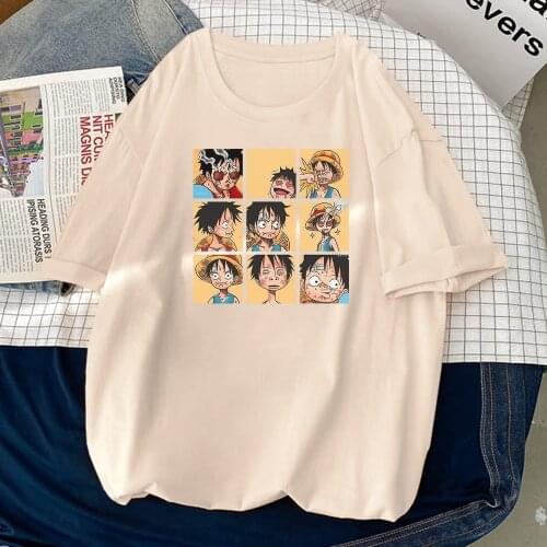 Japanese Anime Womens Tshirts Funny Print Women T-Shirt Harajuku Soft T-Shirts Punk Slim Tshirt Streetwear Oversize Girl Top