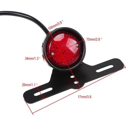 Hot Sale NYQD LED Motorcycle Tail Brake Stop Light Moto Rear Lights Taillight Cafe Racer Motorcycle LED License Plate