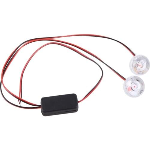 12V Motorcycle License Plate Frame Bolt Red LED lens Light Strobe Flashing New