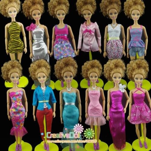 2015 30items=10suit+10 shoes+10 accessory new arrvial high quality genuine dress cloth suit set for barbie doll