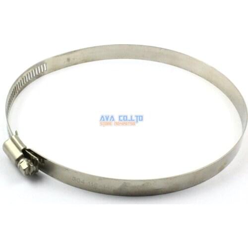 5 Pieces 118-140mm Stainless Steel Hose Clamp Worm Gear Hose Pipe Fitting Clamp