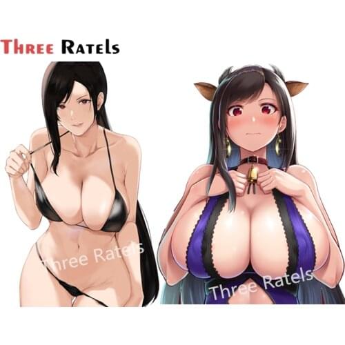A602 Sexy Hentai Anime Girl Tifa Lockhart For Final Fantasy Funny Car Stickers Window Bumper 3D Car Styling Car Accessories