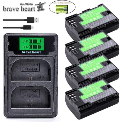 Bateria LPE6 LP-E6 LP E6 E6N LPE6N LP-E6N Camera battery Japan Cell battery for Canon EOS 5DS R 5D Mark II 5D 6D 7D 80D