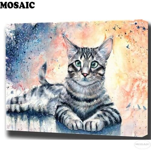 5d diy diamond painting cat Pictures Nature Rubiks Cube rhinestones diamond painting cross stitch kits Full diamond embroidery