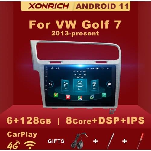 6GB 128GB Android 11 AI Voice Control Car Radio Multimedia Player For Volkswagen Golf 7 2013-2017 Navigation GPS Auto 2 Din DSP
