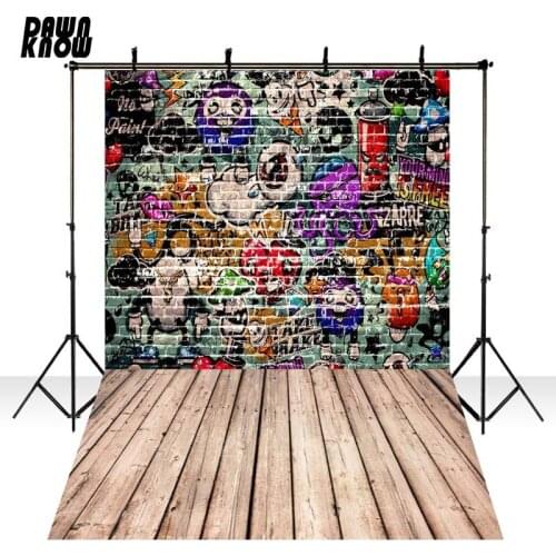 DAWNKNOW Graffiti Brick Wall Photography Background Backdrop Photocall For Wedding Children Photo Shoot Studio Props GY197