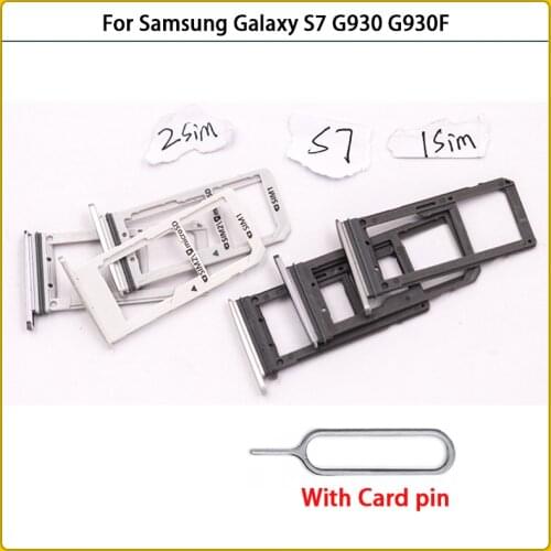 For Samsung Galaxy S7 G930 G930F G930FD G930A G930P Housing New SIM Card Adapter And Micro SD Card Tray Holder With Card pin