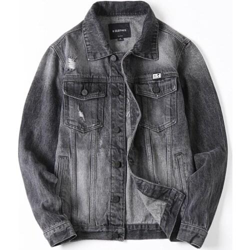 Brand Denim Jacket Men Casual Solid Color Lapel Single Breasted Jeans Jacket Men Autumn Slim Fit Quality Mens Jackets