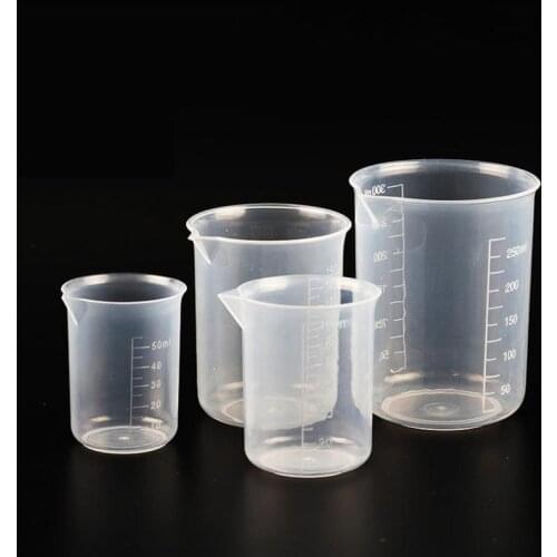 Graduated Measuring Cup Transparent Cup Kitchen Bar Supplies for Baking Beaker Liquid Without Handle Measuring Glasses