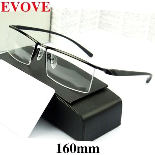 Evove 160mm Oversized Eyeglasses Frame Men Wide Face Glasses Frame Man Eyewear for Optic Myopia Diopter Anti Blue Photochromic