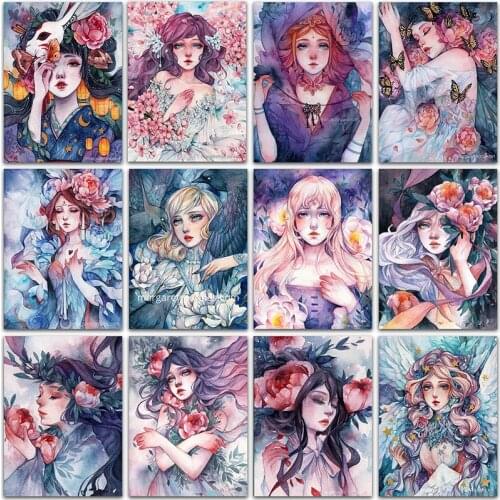 5D DIY Diamond Painting Kit Paint Comics Cartoon girl angel princess Full Square&Round embroidery mosaic Cross stitch home decor
