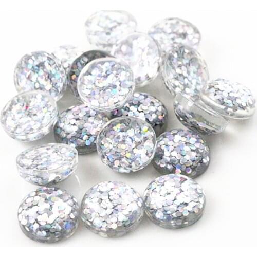 New Fashion 40pcs 12mm White AB Color Flat Back Resin Cabochons Cameo G7-24