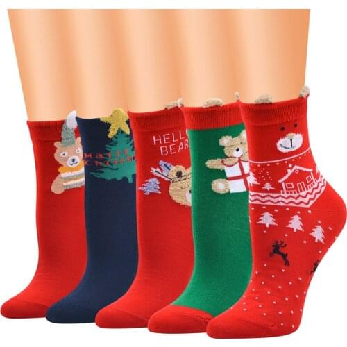 New Santa Claus Series Socks Ladies Christmas Socks Mid-tube Socks Christmas Socks Cotton Socks Women