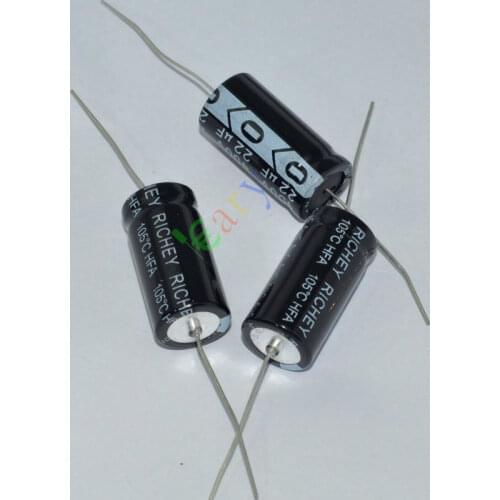 Wholesale and retail 20pc 450V 22uf 105C New long copper leads Axial Electrolytic Capacitor audio amp free shipping