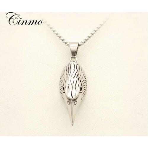 Cinmo Trendy Eagle Head Pendant Necklace Exquisite Animal Series Stainless Steel Necklaces For Men Women Fashion Jewelry Gift