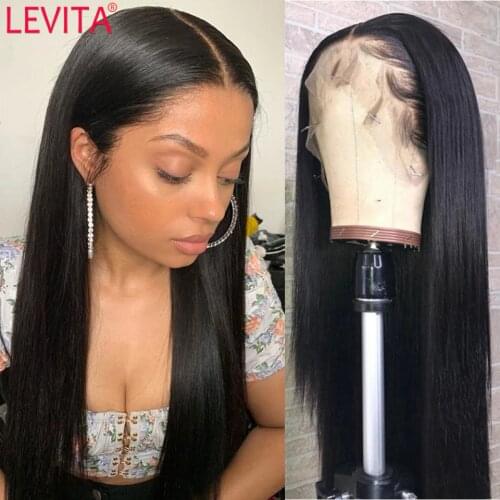 LEVITA 13x4x1 bone straight lace front wig Brazilian lace front Human Hair Wigs for women lace frontal wig 4x4 lace closure wig