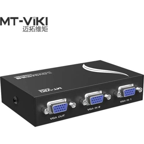 VGA Switch 2 input Port 1 output D-sub switcher PC Selector monitor share MT-VIKI Maituo 15-2CF