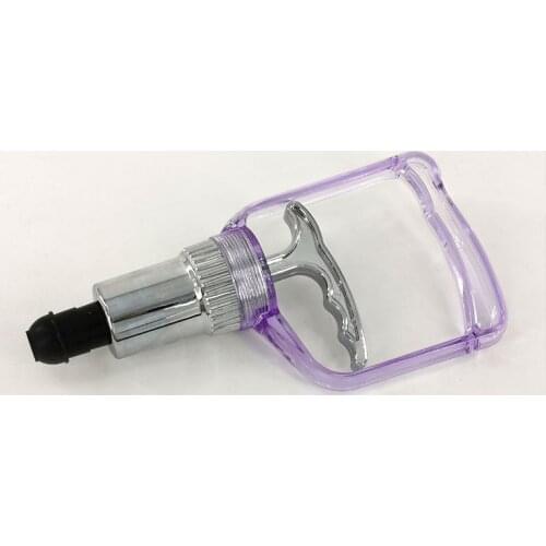 Transparent Purple Color Metal Hijama Cupping Pump Gun for Cupping Cup