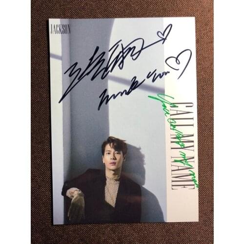 Hand signed GOT7 Jackson Wang autographed photo CALL MY NAME 5*7 K-POP 19O2