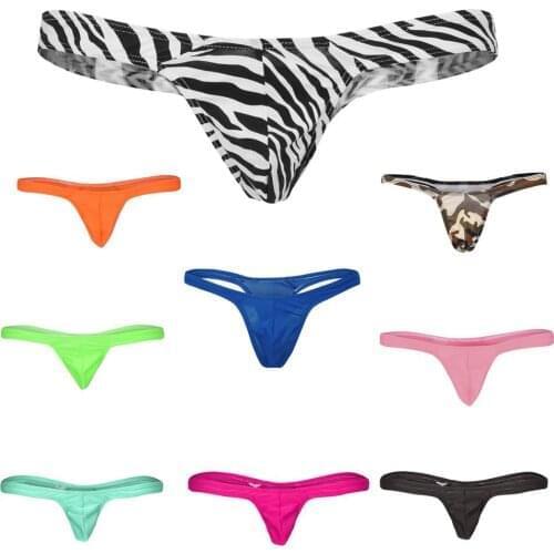 Sexy Underwear Mens G-strings Sexy Leopard Camouflage Printed Underwear Lingerie Casual String Homme Sissy Lingerie For Men #35