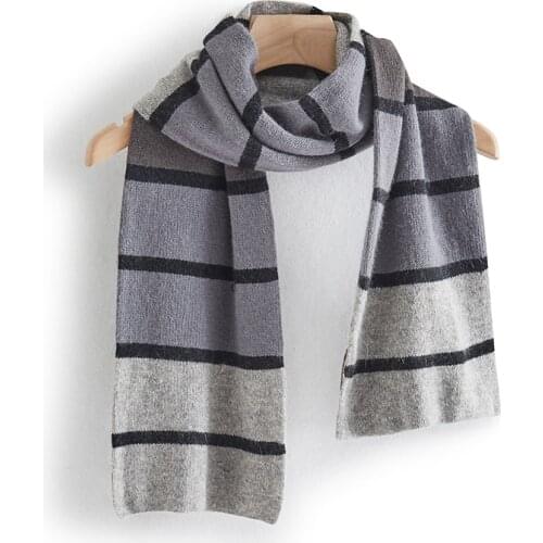 Womens bandana Simple long joker striped scarf colliding with color knit neckpiece for men and women joker 21 winter new style