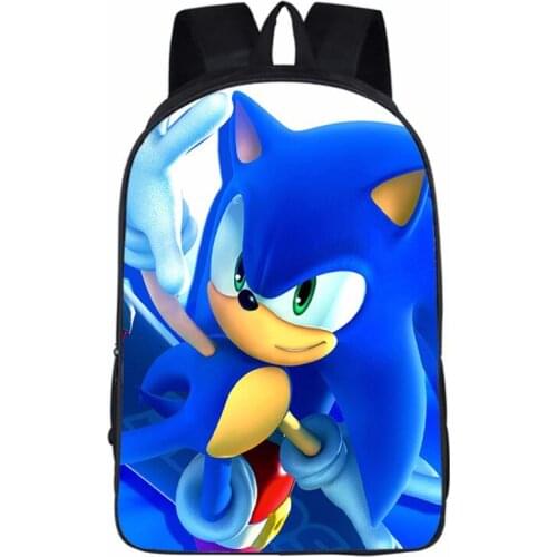 Anime Sonic School Backpack Boys Girls Daypack Cartoon Children School Bags Students Kindergarten Backpack Kids Gift Book Bag