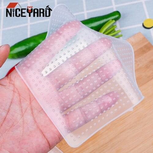 NICEYARD Silicone Wrap Seal Cover Bowl Cup Pad Fresh Keeping Lid Reusable Stretch Cling Film Kitchen Tools Food Storage Cover