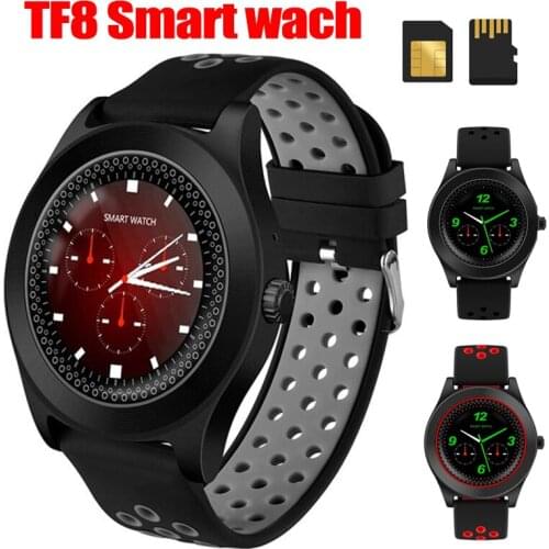 TF8 Smart Watch Fitness Tracker Bluetooth Sport Smartwatch Fashion Round Touch Screen Smartwatch Support Sim Memory Card
