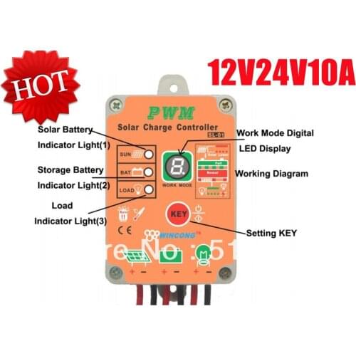 New Upgrade versionSolar Waterproof Solar Controller 12V24V10A support half-power lithium dimmable solar controller