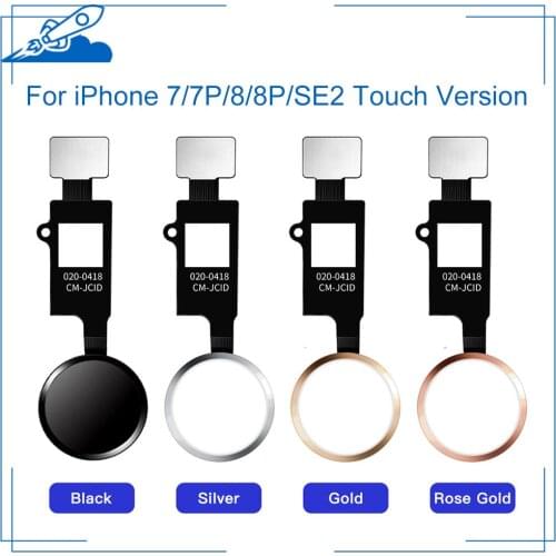 Universal Home Button With Flex Assembly for iPhone 7/7P/8/8P/SE2 Complete Assembly Spare Part Replacement No Touch ID