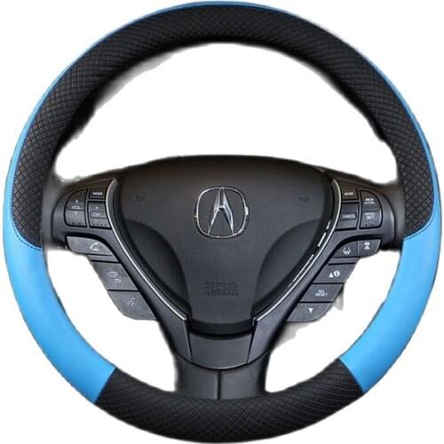 Universal Car Steering Wheel Cover PU Leather Steering-wheel Cover Auto Steering Wrap Anti-wear 38cm/15in passat b5 golf 6