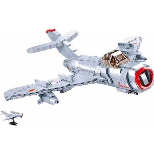 Military Fighter MIG 15 BIS War Aircraft Model SWAT Airplane War-plane Building Blocks Soldiers Bricks Classic Kids Toys Boys