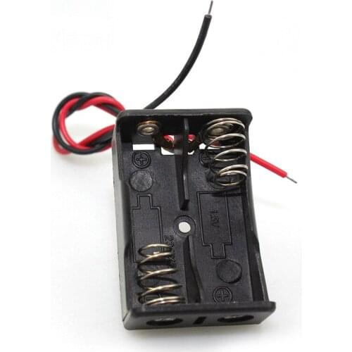 MasterFire 500pcs/lot 2 x 12V23A 12V 23A Batteries Storage Clip Holder Box Case 2 Slots Battery Cell Shell Housing With Wires