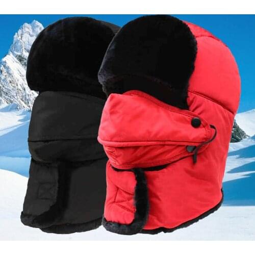 Winter Unisex Face Neck Protector Thick Warm Windproof Snowproof Hat Cap Bike Bicycle Ski Beanie Protection