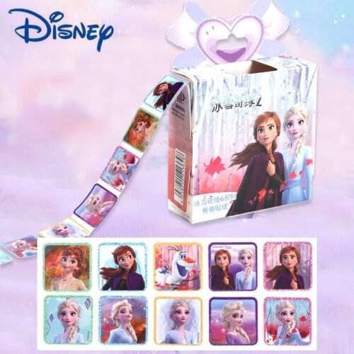 200 Sheets In a Box Disney Cartoon Stickers Frozen 2 Elsa Anna Princess Sofia Pony Kids Removable Diary Notebook Decor Sticker