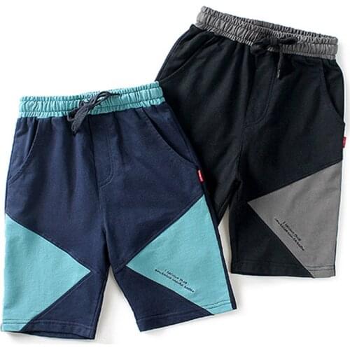 2021Boys Shorts Kids Patchwork Cotton Beach Short Sports Pants Children Elastic Waist Pants Toddler Summer for Baby Clothing