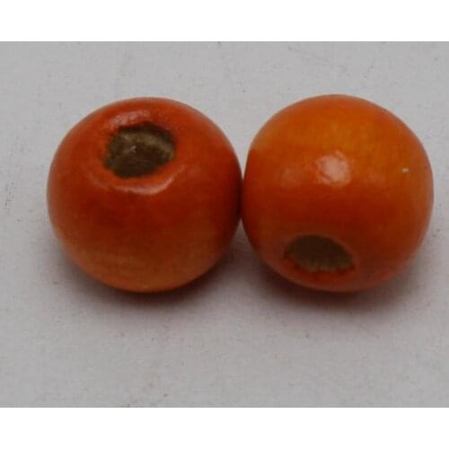 500 Orange 8mm Round Wood Beads~Wooden beads