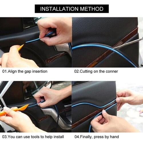 5mAir Outlet Door Protector Rubber Trim Molding Scratch Strip Car Styling Interior Decoration Strip Auto Bumper