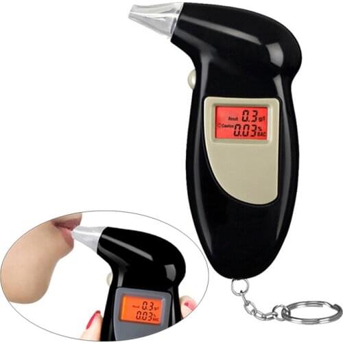 1 Pcs Professional Alcohol Breath Tester Breathalyzer Analyzer Detector Test Keychain Breathalizer Breathalyser Device