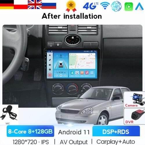 4G 8 Cores Car Radio Multimedia Player For Lada Priora 2007 2008 2009 2010 - 2021 Android 10.0 Video Navigation GPS 2Din audio