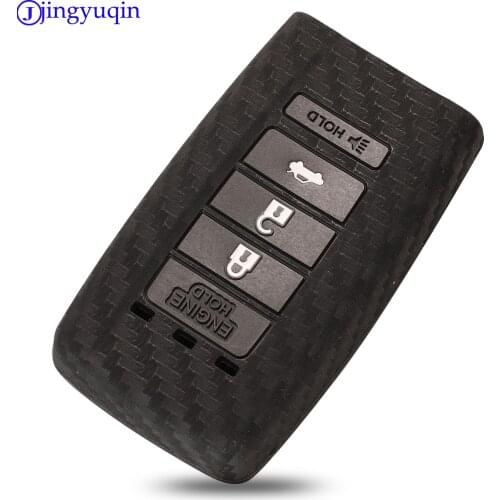 Jingyuqin 5B Remote Car Key Case Cover Remote Carton For Honda Mugen Acura Carbon Fiber Silicone
