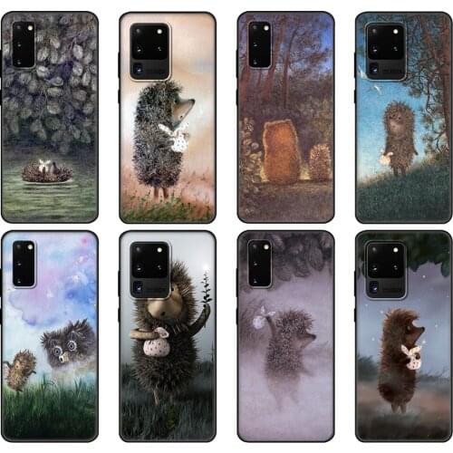 Black tpu Case For Samsung galaxy S20 /S20 PLUS/S20 ultra/S20+ /S20FE back cover Hedgehog in the Fog